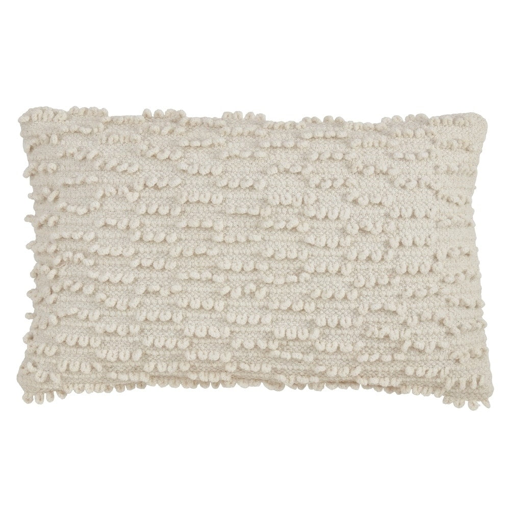 Nubby Design Cotton Down Filled Throw Pillow