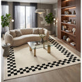 Nuevo Collection Modern Checkered Border Area Rug