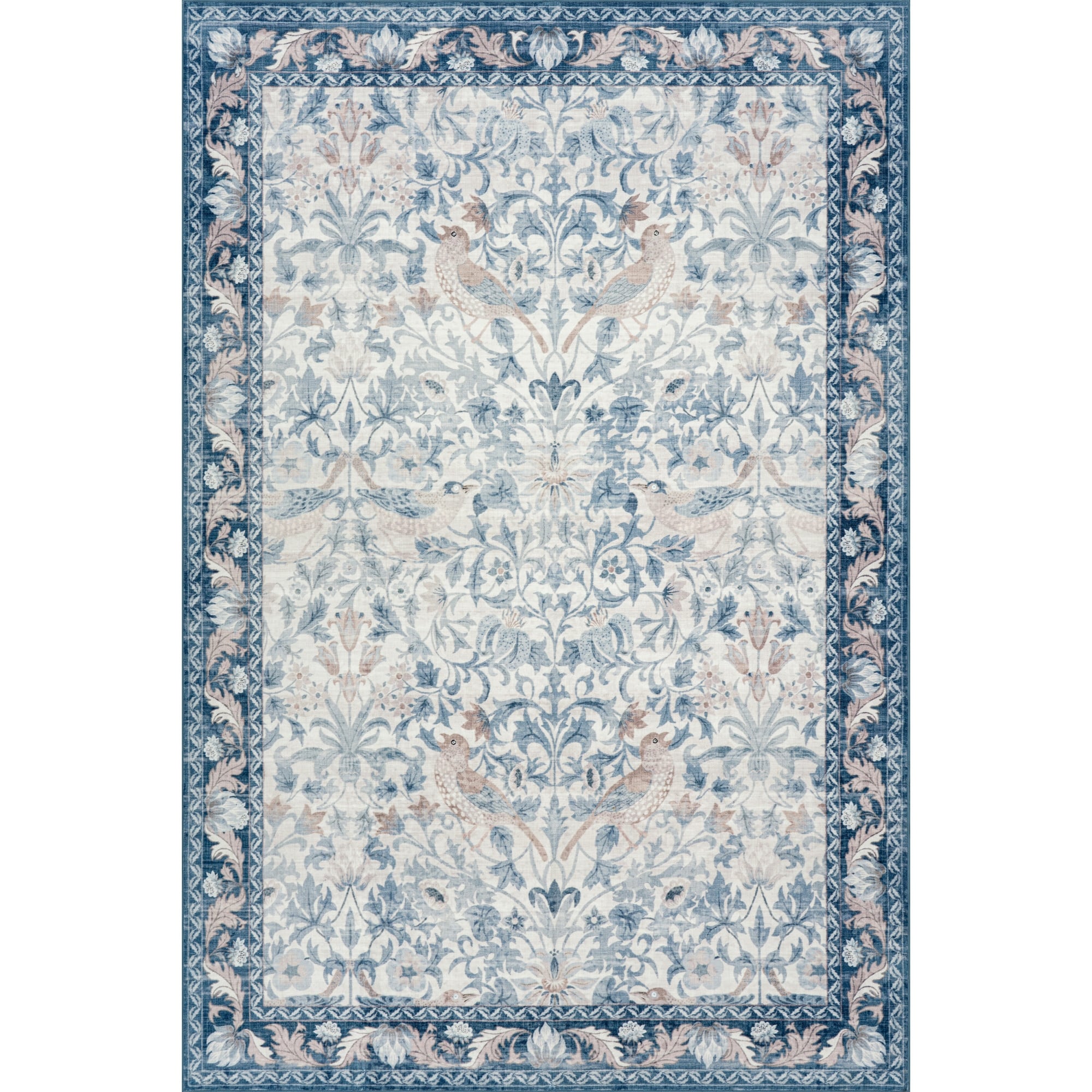 Nuloom Audessa Floral Paisley Washable Rug