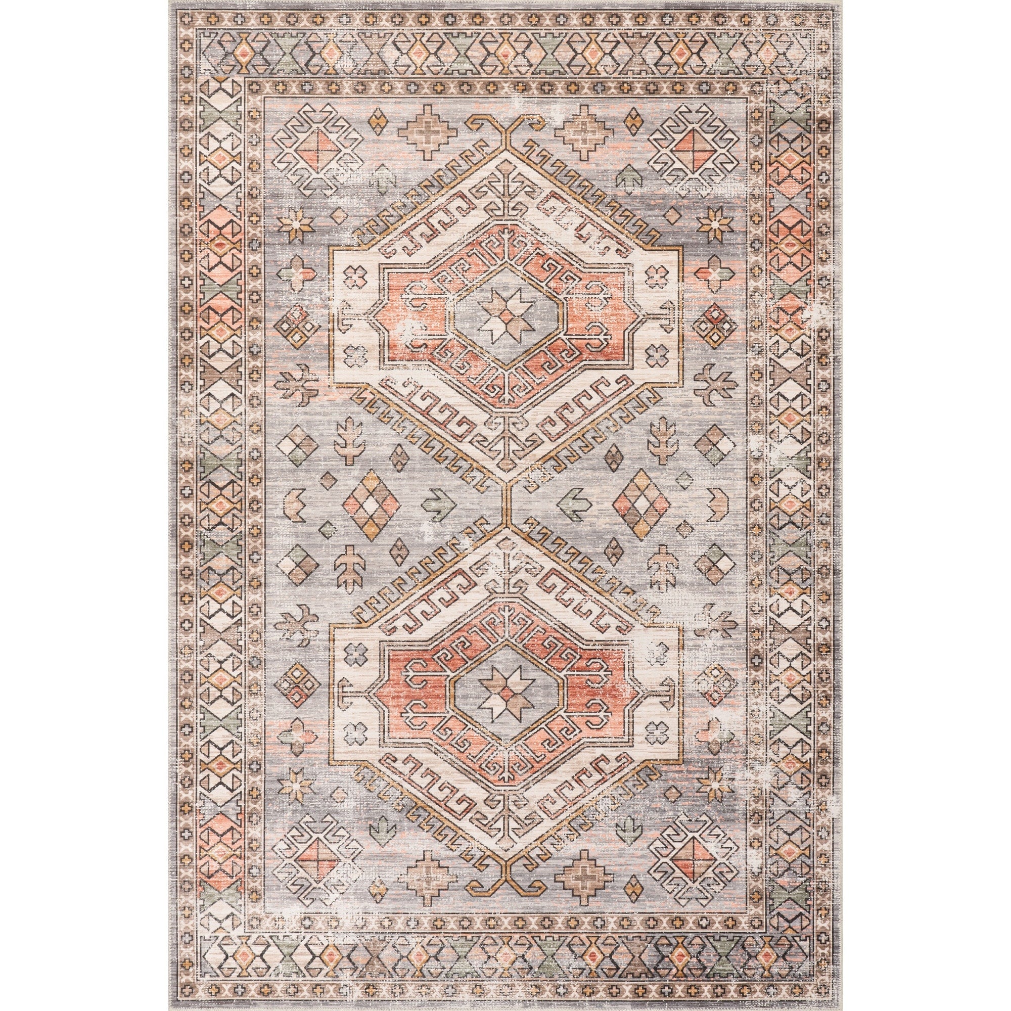Nuloom Benoite Splashguard Medallion Machine Washable Area Rug