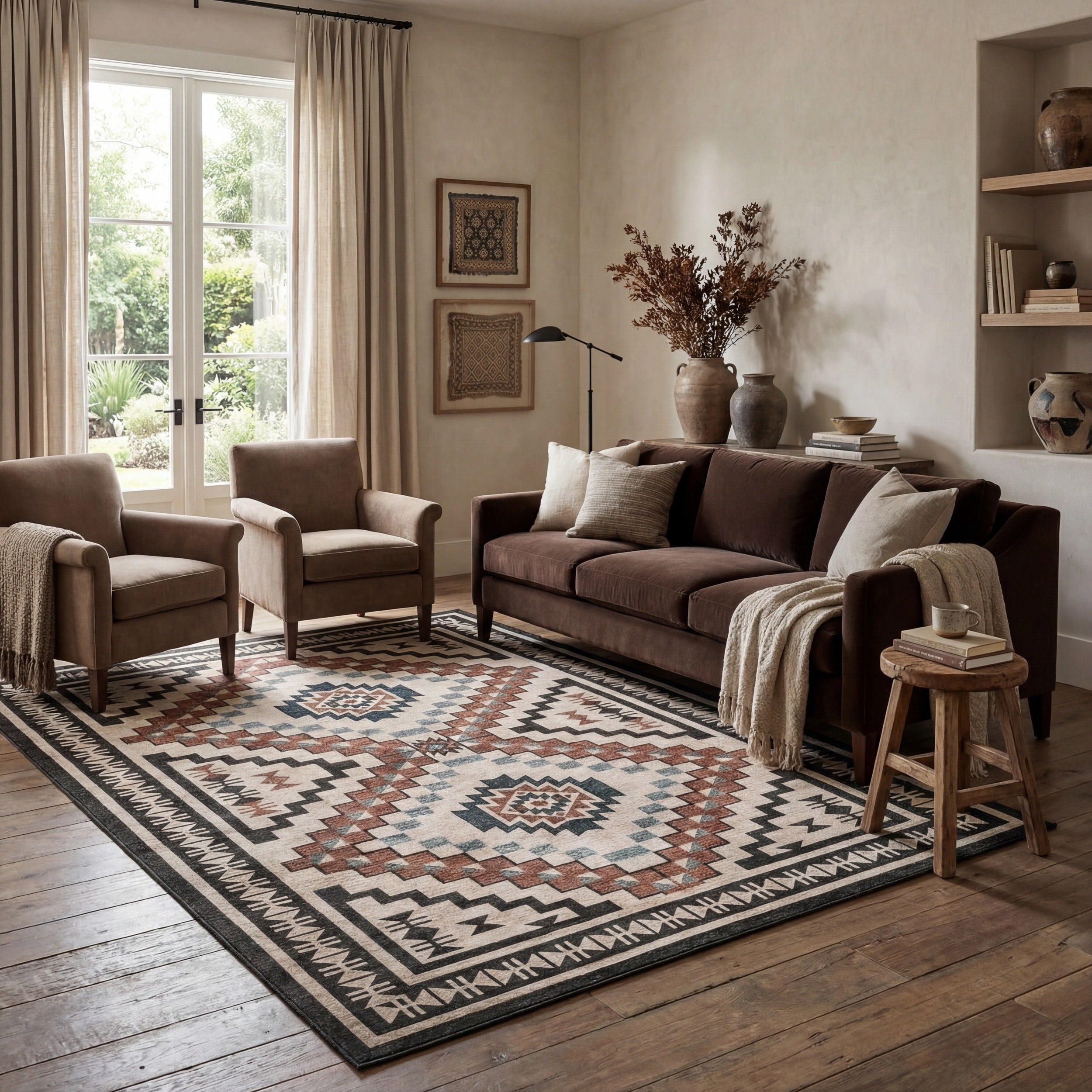 Nuloom Calli Splashguard Southwestern Machine Washable Area Rug