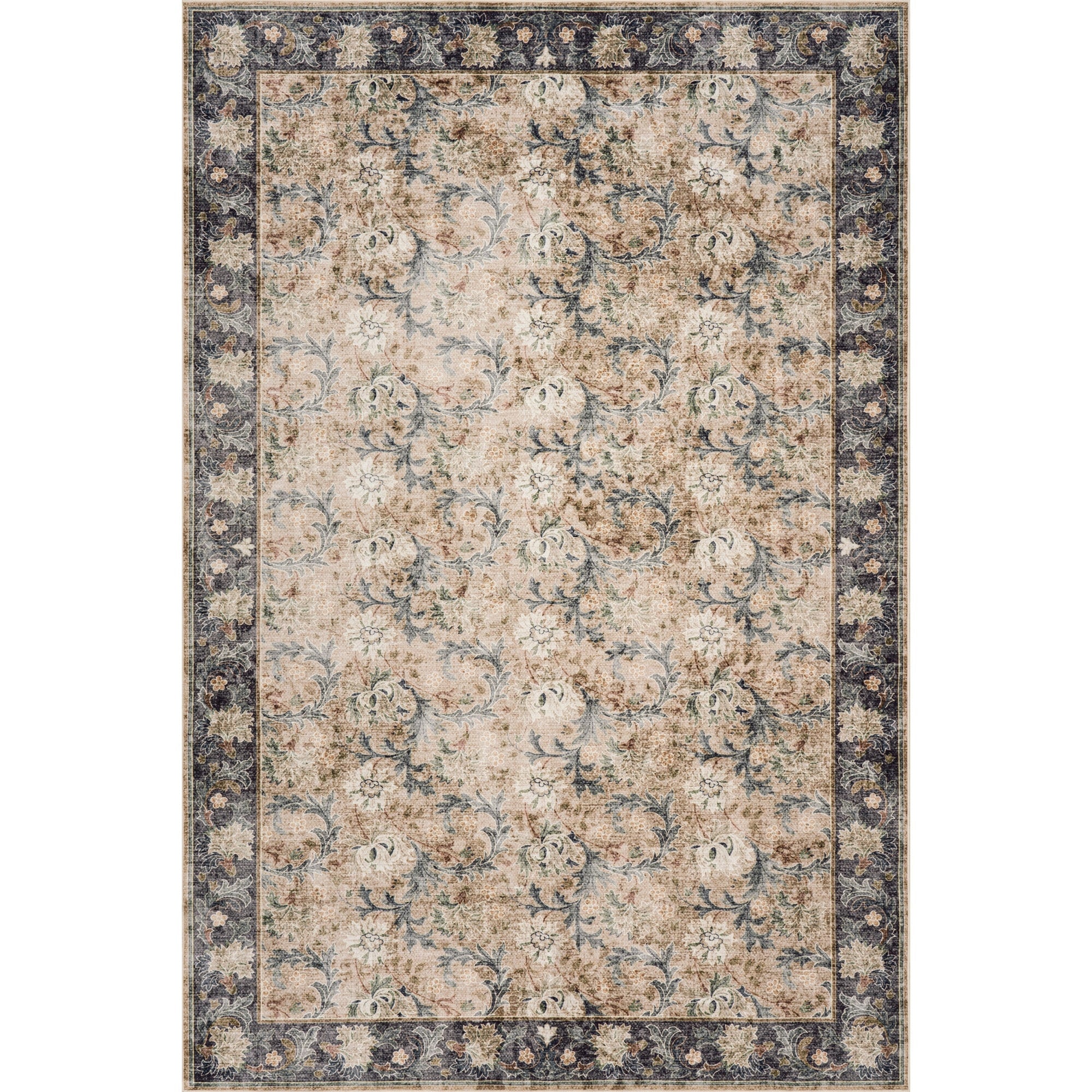 Nuloom Carivelle Floral Paisley Washable Rug