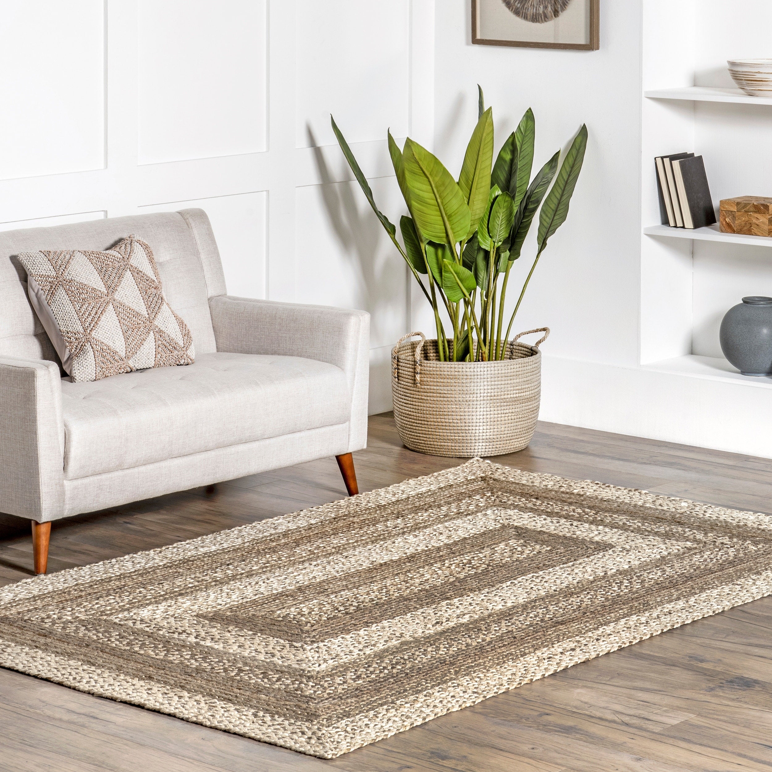 Nuloom Alexa Eco Natural Fiber Braided Oval Jute Rug 8 X 10 Oval 8 X 10 Oval