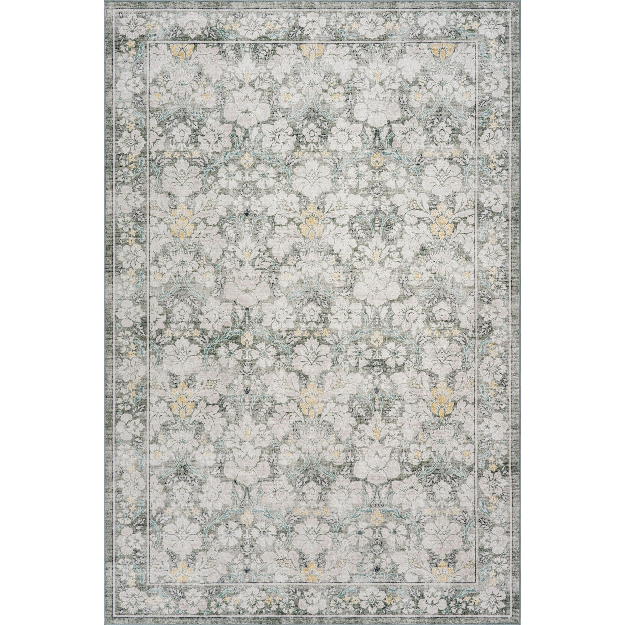 Nuloom Damora Floral Paisley Washable Rug