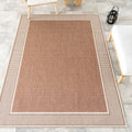 Copper Grove Portumna Solid Border Outdoor Indoor Area Rug 76 X 109