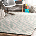 Nuloom Handmade Abstract Wool Fancy Pixel Trellis Rug 5 X 8 5 X 8