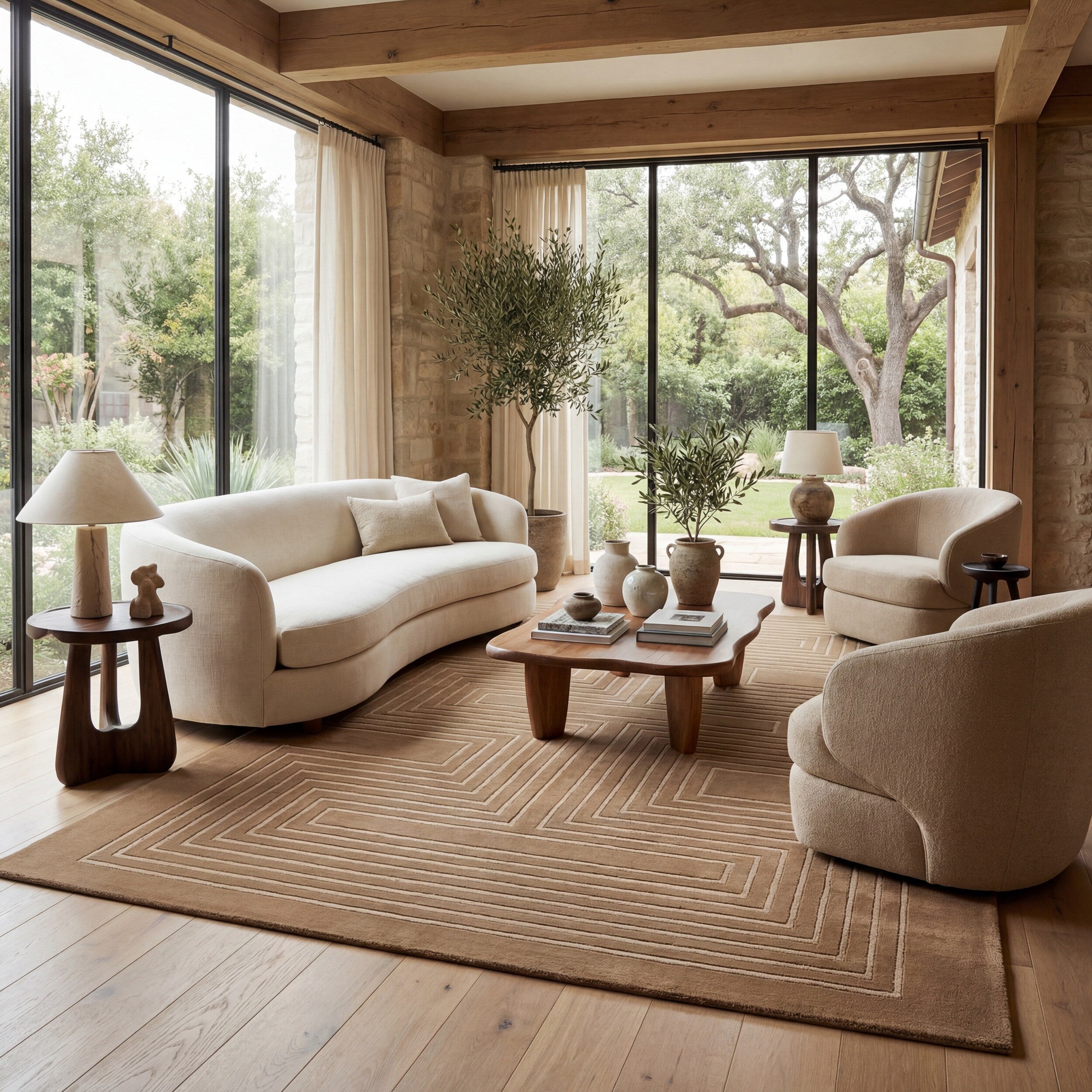 Nuloom Lunavelle Geometric Washable Area Rug