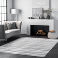 Porch Den Williamsburg Hooper Geometric Waves Grey Rug 7 6 X 9 6
