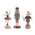 Nutcracker Soldier Mouse Ballerina Figurines Set Of 3