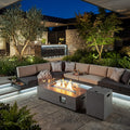Nuu Garden 42.9 Outdoor Propane Gas Fire Pit Table With Hidden Tank Table