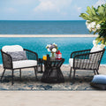 Nuu Garden 3 Piece Rattan 2 Person Seating Group With Cushions