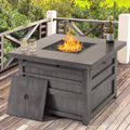 Nuu Garden Outdoor 40 Inch Fire Pit Table 50 000 Btu Propane Fire Pit With Lid