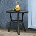 Nuu Garden Patio Round Tea Coffee Table Metal Black