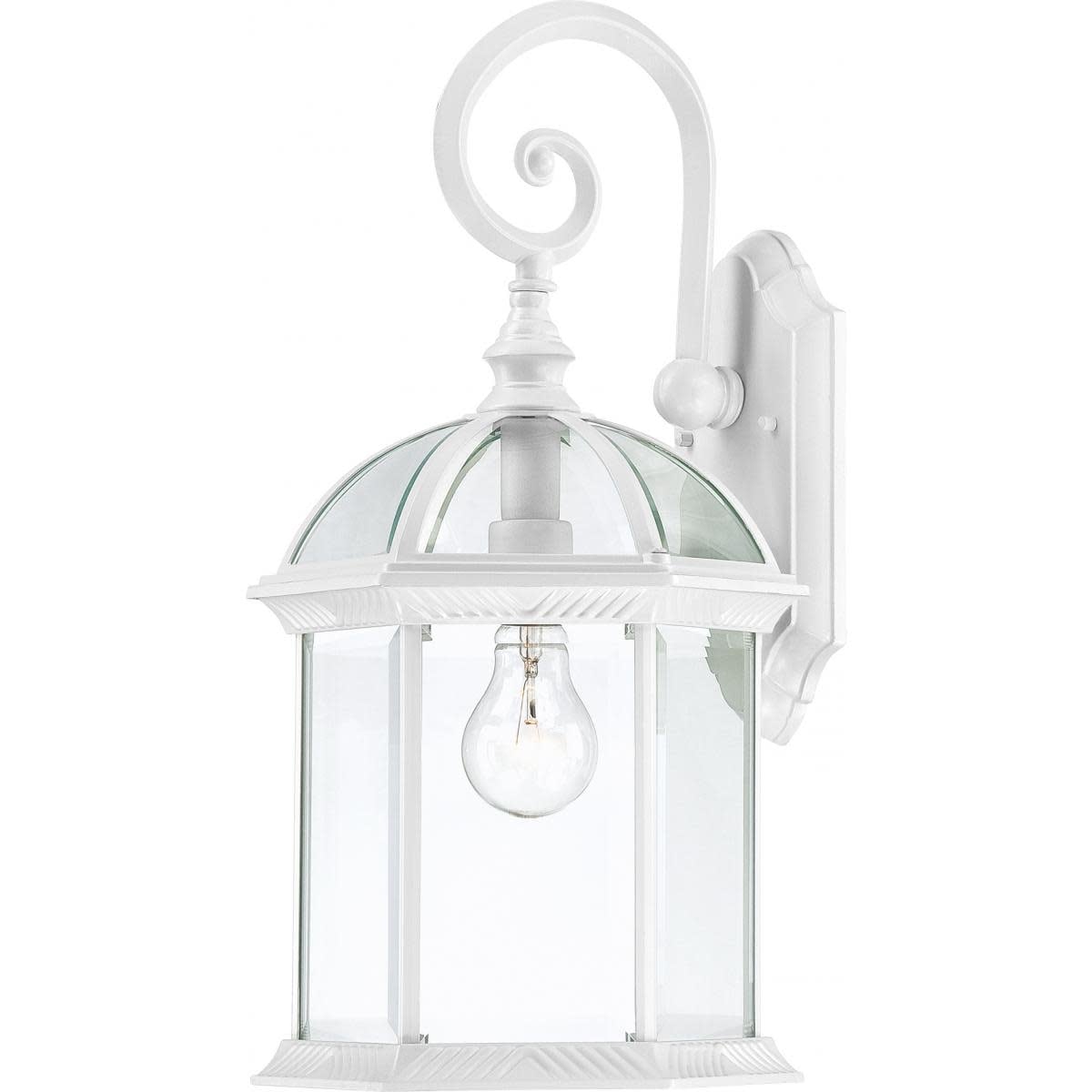 Nuvo Lighting 60 4964 Boxwood 1 Light 19 Tall Outdoor Wall Sconce With Clear Glass Shade Ada Compliant White N A