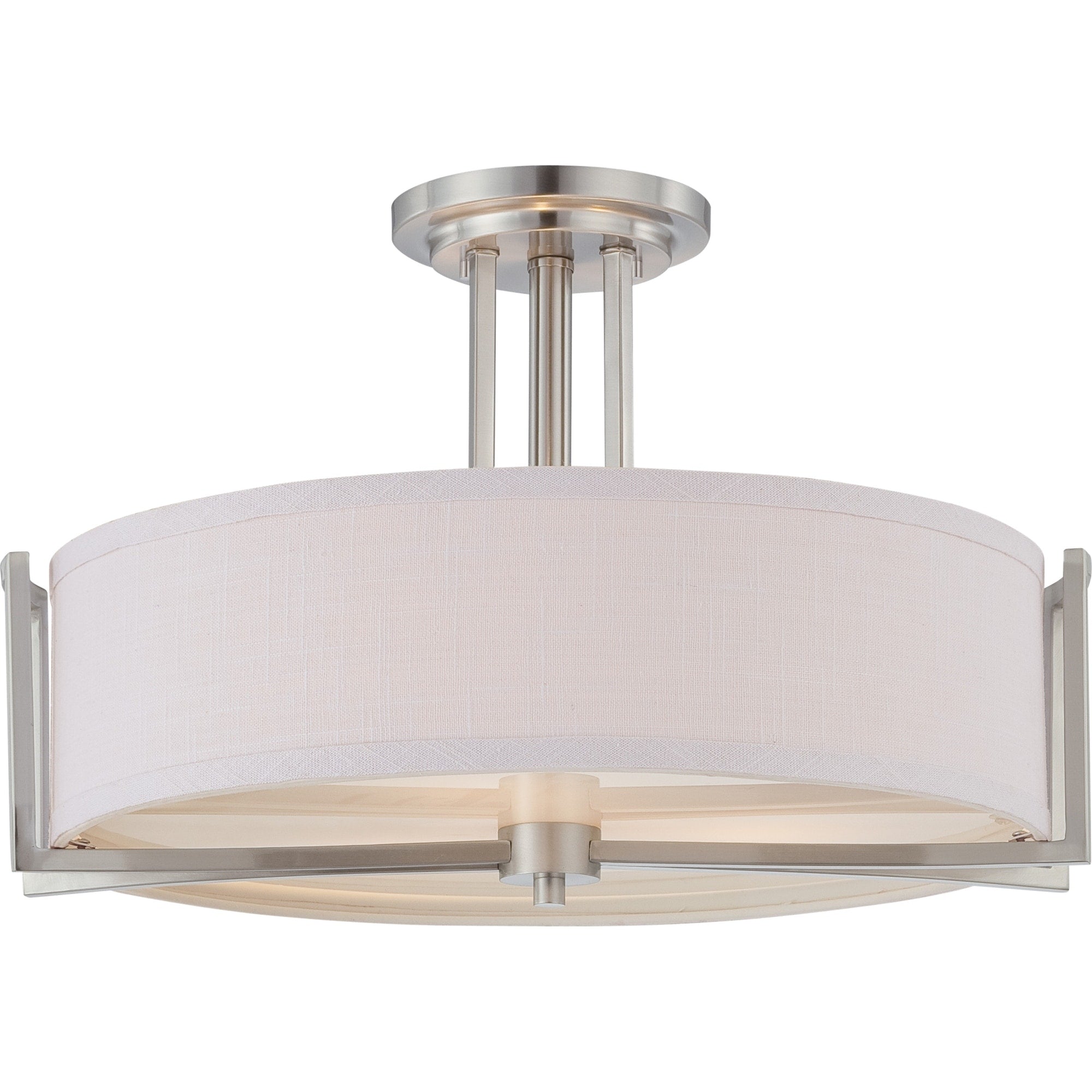 Nuvo Lighting 60 4758 Gemini 3 Light 18 3 8 Wide Semi Flush Drum