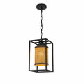 Nyla 1 Light Rattan Outdoor Indoor Coastal Boho Lantern Pendant Light 8 Wide