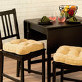 Greendale Home Fashions Cream Hyatt Microfiber Chair Pads Set Of 2
