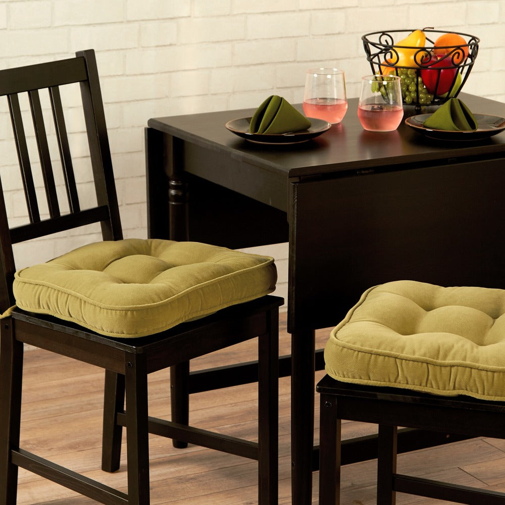 Greendale Home Fashions Moss Hyatt Microfiber Chair Pads Set Of 2