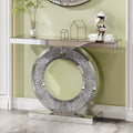 O Shaped Handicrafts Mirror Console Table For Living Room