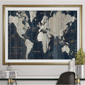 Old World Map Premium Framed Print