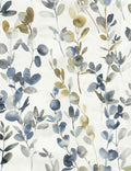 Joyful Eucalyptus Wallpaper by Candice Olson, Navy Swatch