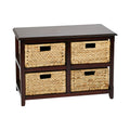 Osp Home Furnishings Seabrook Two Tier Storage Unit And Natural Baskets