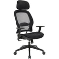 Office Star Professional Airgrid Back And Mesh Seat Chair With Adjustable Headrest