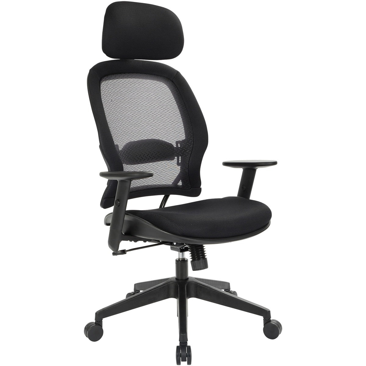 Office Star Professional Airgrid Back And Mesh Seat Chair With Adjustable Headrest