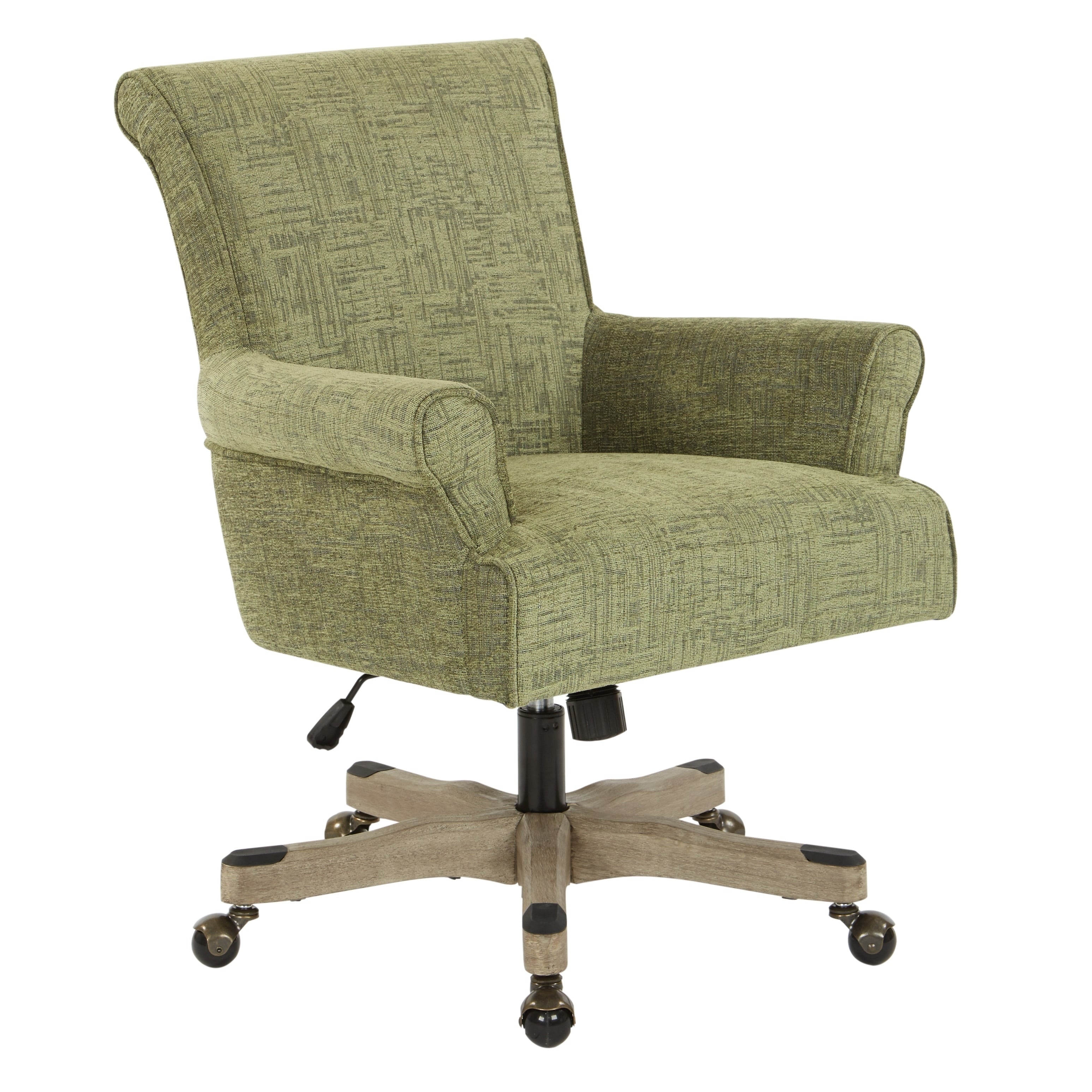 Osp Home Furnishings Megan Office Chair With Grey Wash Wood Base