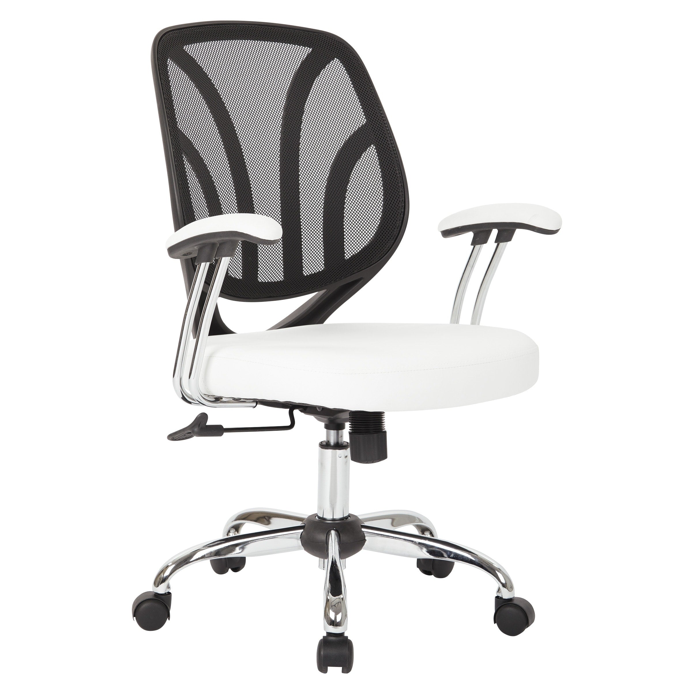 Screen Office Chair With Chrome Padded Arms
