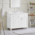 Ove Decors Newcastle 42 Pure White Undermount Single Sink Vanity With Marble Top