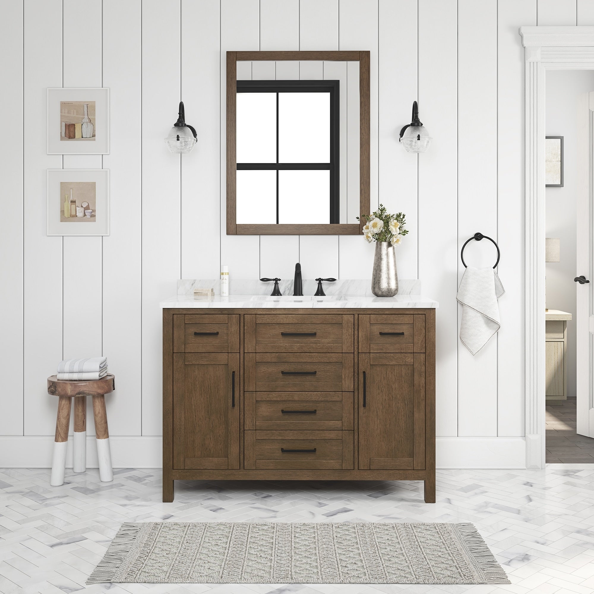 Ove Decors Tahoe 48 In. Almond Latte Vanity With 1 Mirror Included