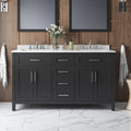 Ove Decors Tahoe 60 Espresso Vanity With White Cultured Marble Countertop