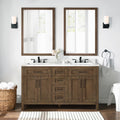 Ove Decors Tahoe 60 In. Almond Latte Vanity With 2 Mirrors Included