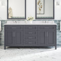 Ove Decors Tahoe 72 In. Dark Charcoal Vanity With 2 Mirrors Included
