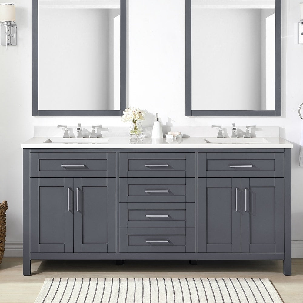 Ove Decors Tahoe 72 In. Dark Charcoal Vanity