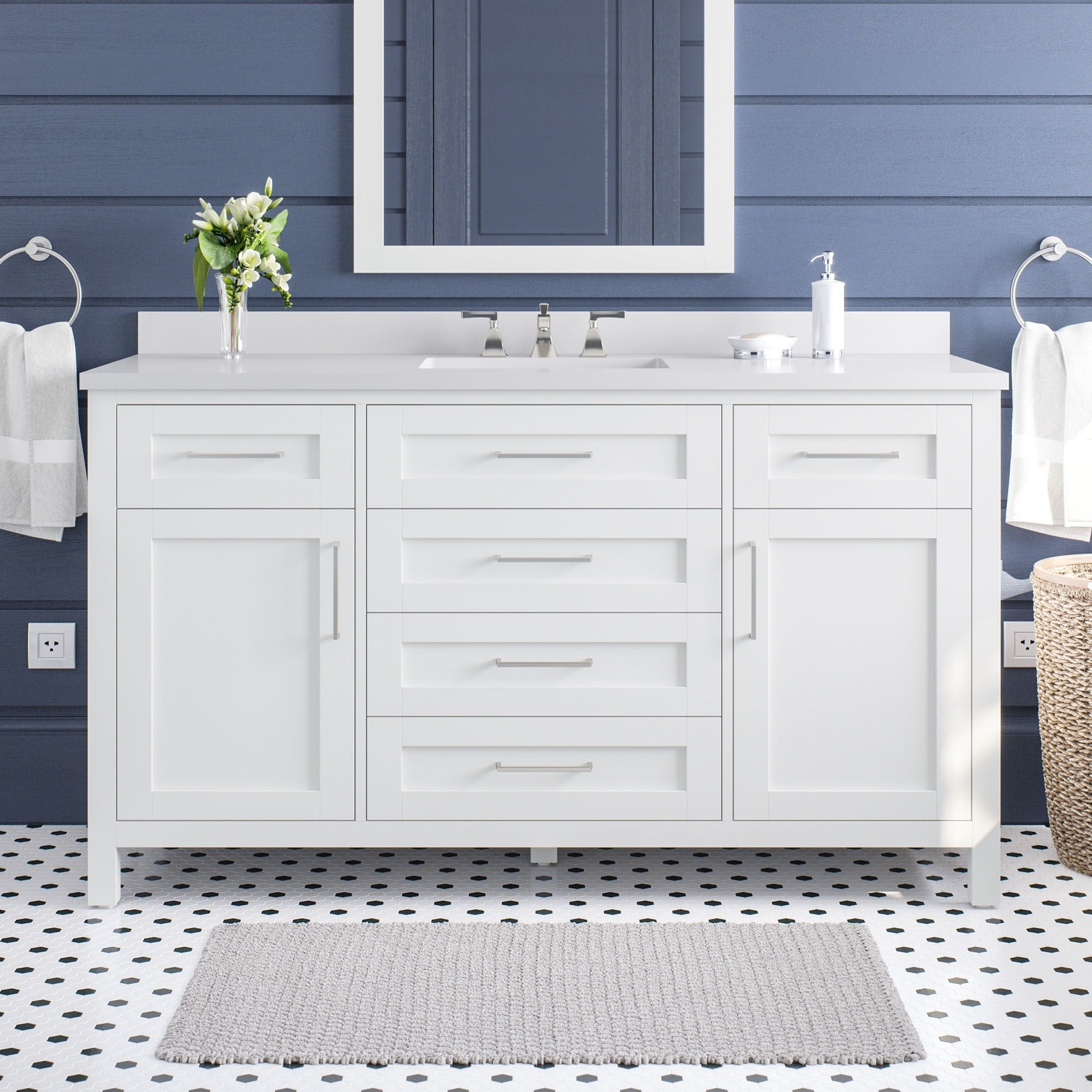 Ove Decors Tahoe Ii 60 In. White Single Basin Vanity