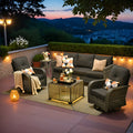 Ovios 5 Piece Outdoor Wicker Sofa Set