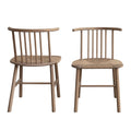 Oak Dining Chair Set With Paper Accents 18.9 L X 18.9 W X 30.5 H
