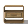 Oak Manufactured Wood 1 Drawer 2 Shelf 15.7 H End Table And Nightstand