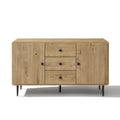 Oak Manufactured Wood 48.8 Inch Wide 2 Door 3 Drawer Buffet Cabinet 29.1 H X 48.8 W X 15.9 D
