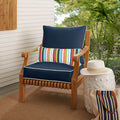 Oakley Sunbrella Solid Indoor Outdoor Corded Pillow And Chair Cushion Set