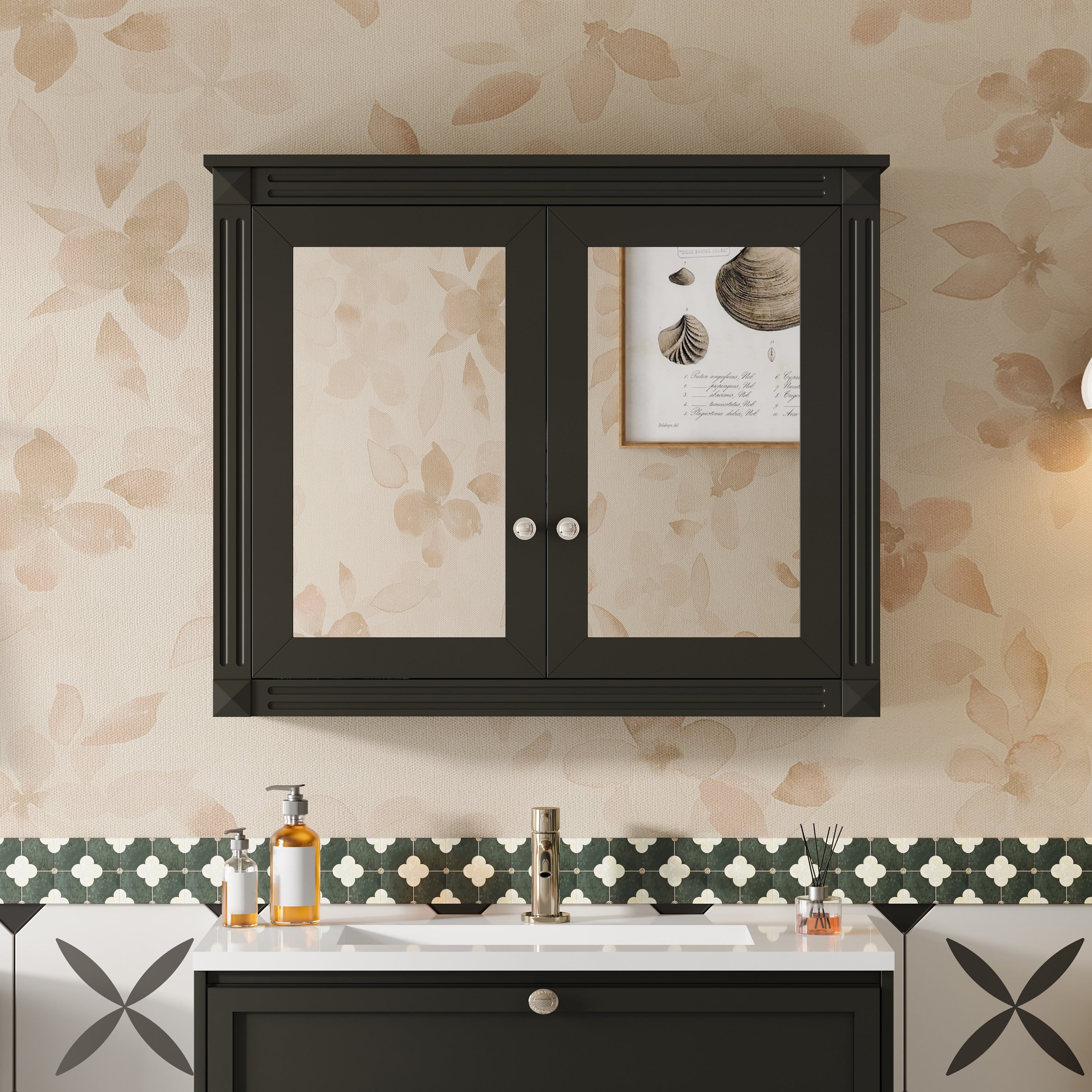 Oakshire Modern Wall Mounted Medicine Cabinet With Adjustable Shelves Mirrored Door And Concealed Storage By Gdfstudio