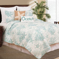 Ocean Pearl Microfiber Coastal Quilt Set