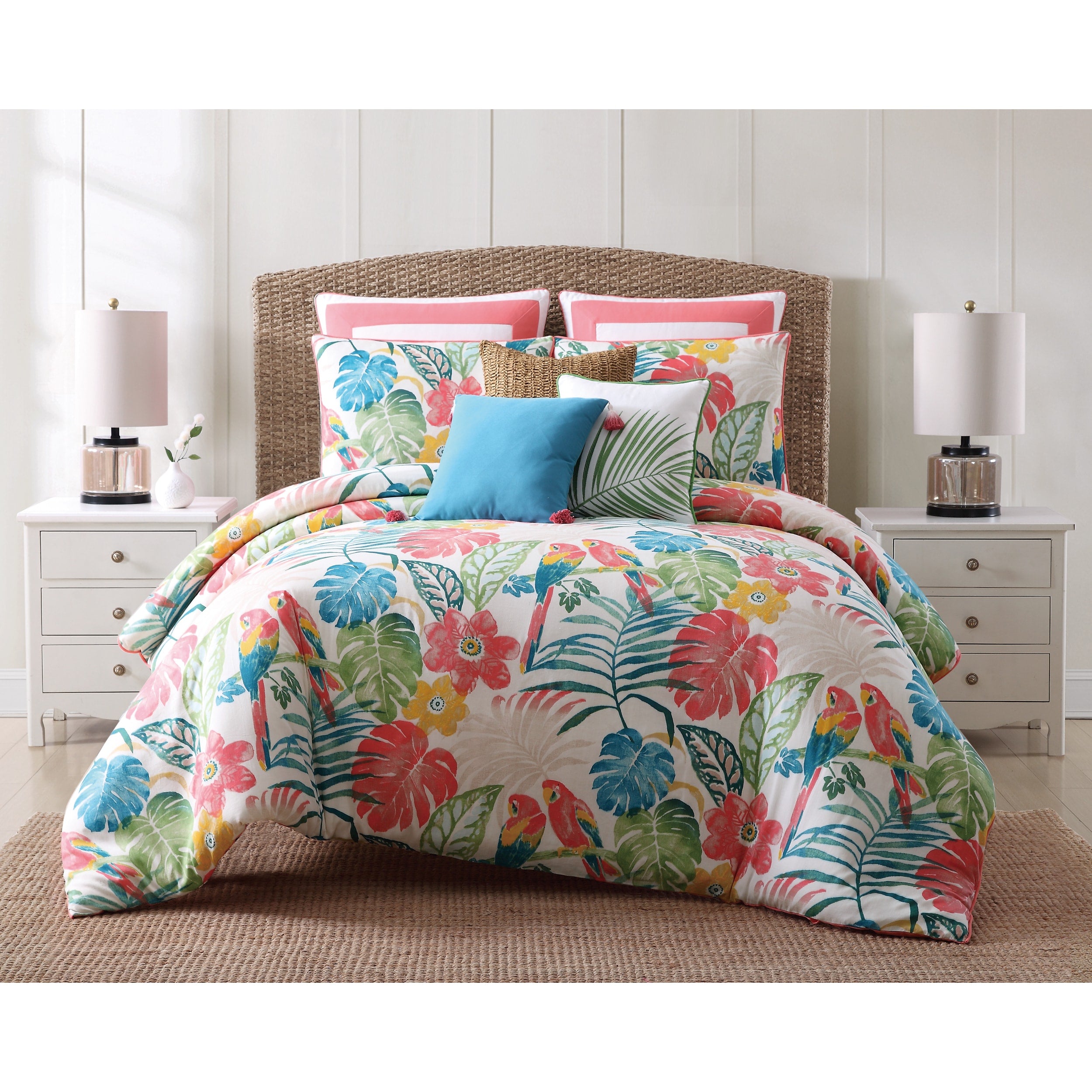 Oceanfront Resort Coco Paradise 3 Piece Cotton Duvet Set
