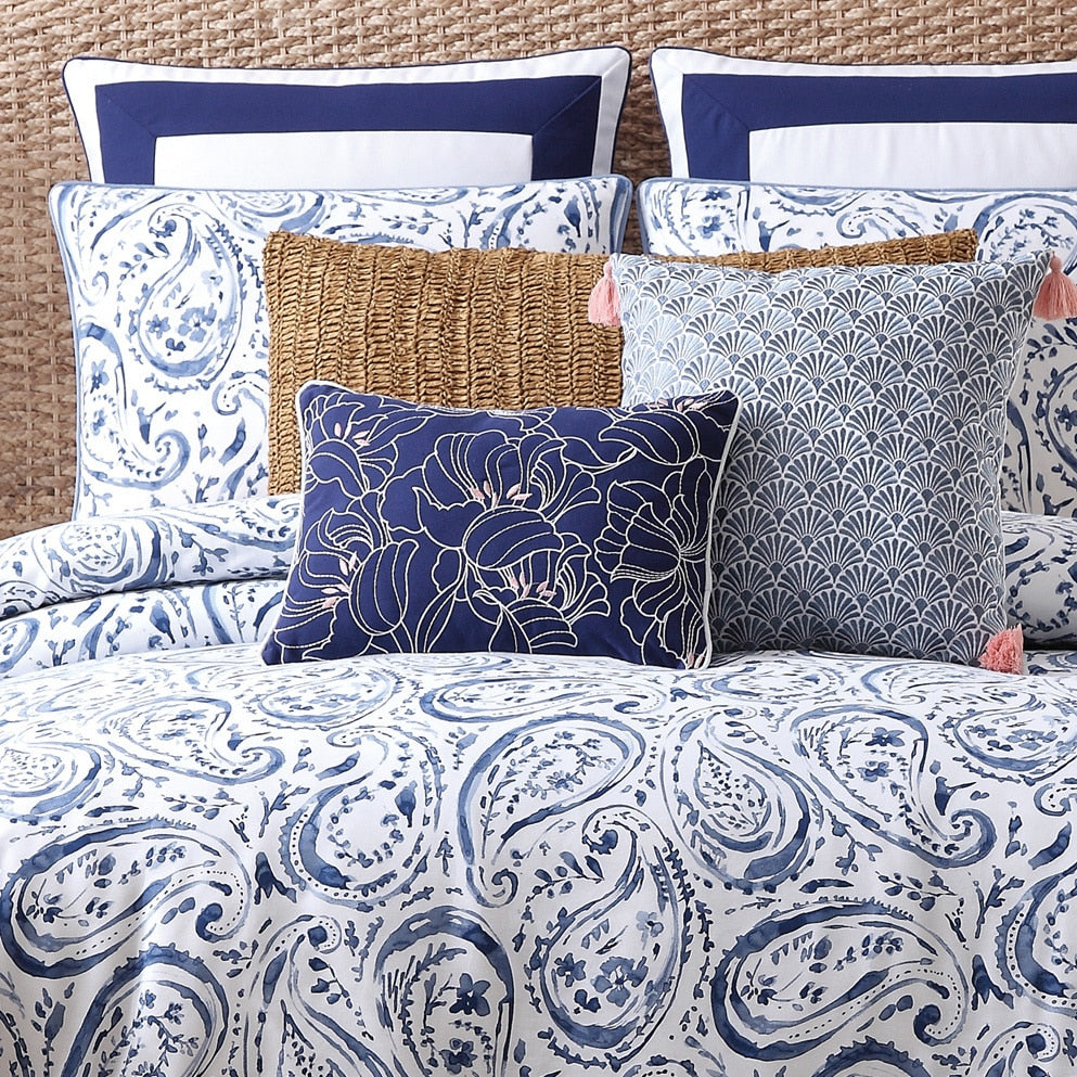 Oceanfront Resort Indienne Paisley Cotton Duvet Cover 3 Piece Set
