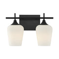 Octave 2 Light Bathroom Vanity Light In Matte Black