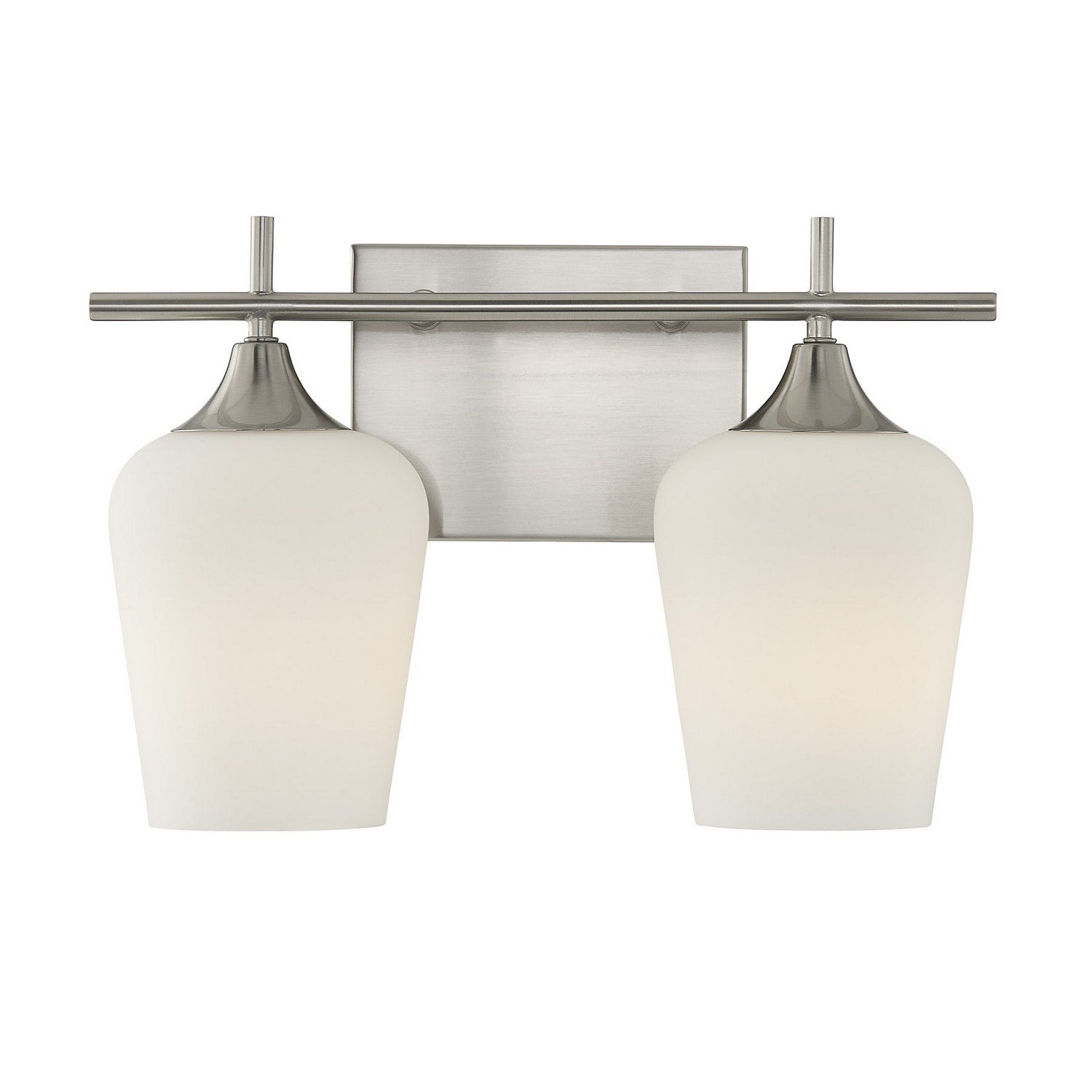 Octave 2 Light Bathroom Vanity Light In Satin Nickel