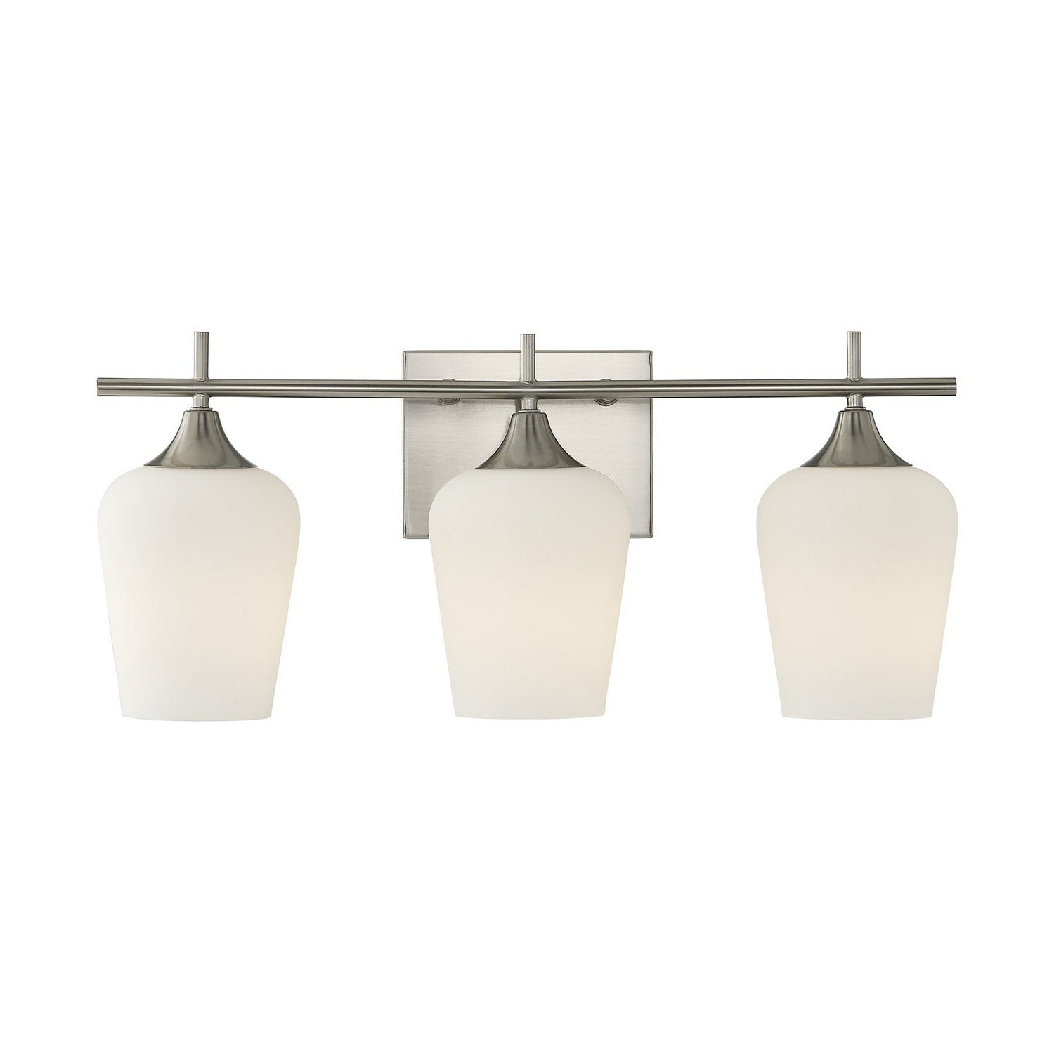 Octave 3 Light Bathroom Vanity Light In Satin Nickel