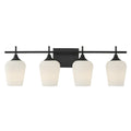 Octave 4 Light Bathroom Vanity Light In Matte Black